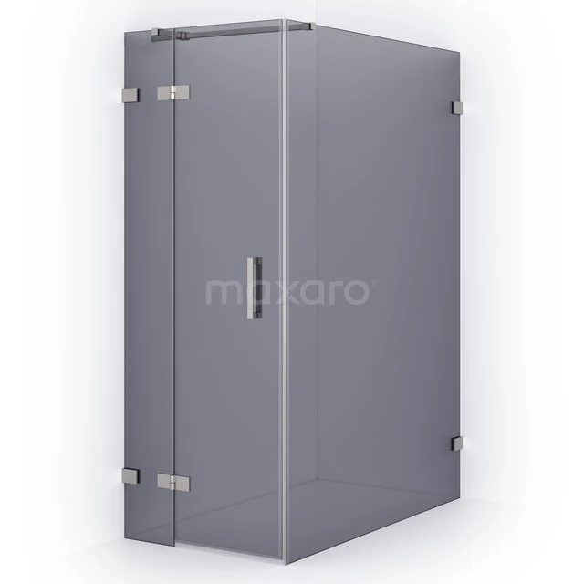 Diamond Shower enclosure | 140x80 cm Stainless steel Smoke glass Pivot door Rectangle CDB213514321BR