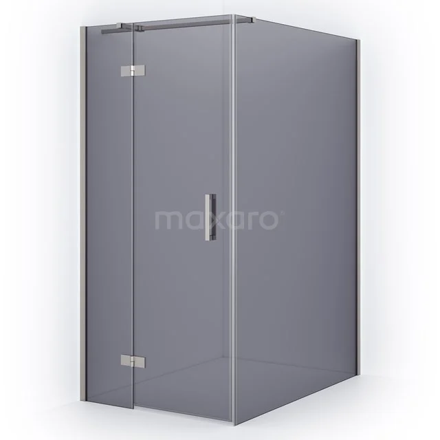 Diamond Shower enclosure | 140x100 cm Stainless steel Smoke glass Pivot door Rectangle CDB214614311BR