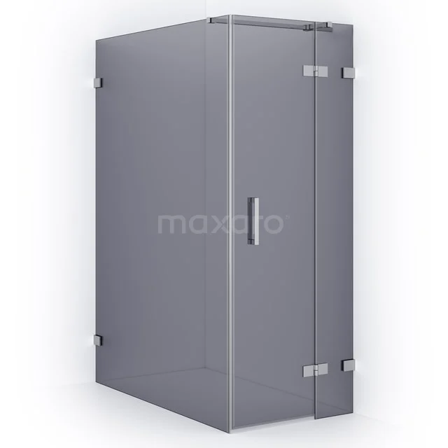 Diamond Shower enclosure | 140x90 cm Chrome Smoke glass Pivot door Rectangle CDB223614321C