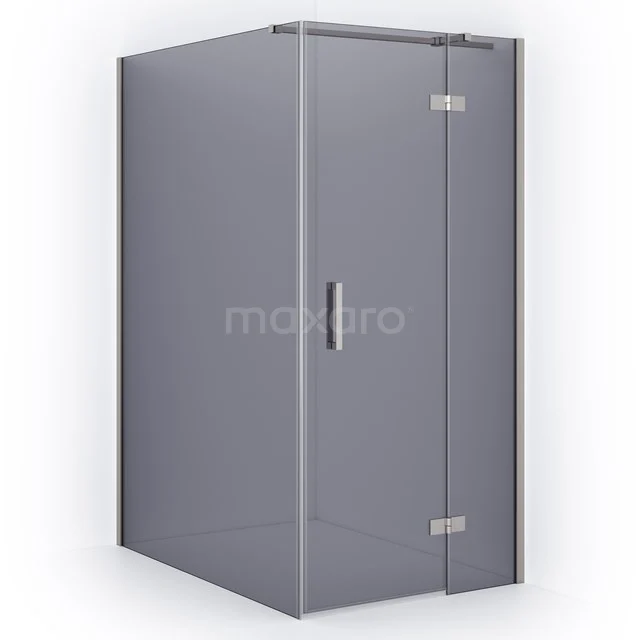 Diamond Shower enclosure | 140x100 cm Stainless steel Smoke glass Pivot door Rectangle CDB224614311BR