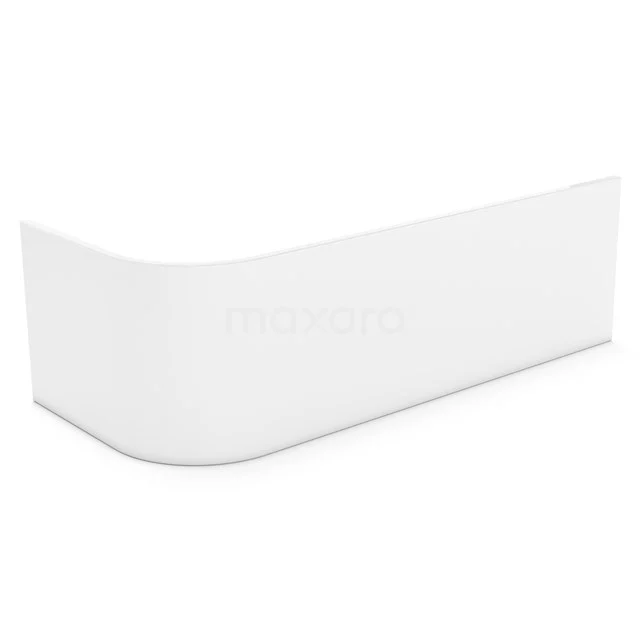 Wit Acryl-Badschirm mit abgerundeter Ecke, ideal als stilvolle Badezimmerlösung zum Schutz gegen Wasserspritzer.