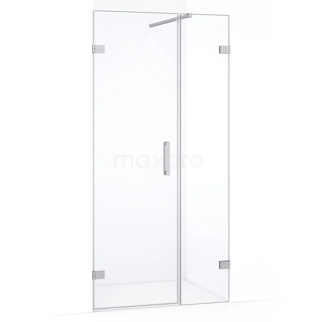 Diamond Shower door | 85 cm Chrome Clear glass Pivot door DDC210603120C