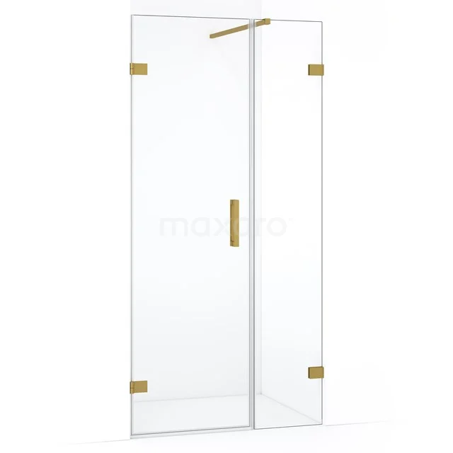 Diamond Shower door | 85 cm Gold Clear glass Pivot door DDC210603120GG