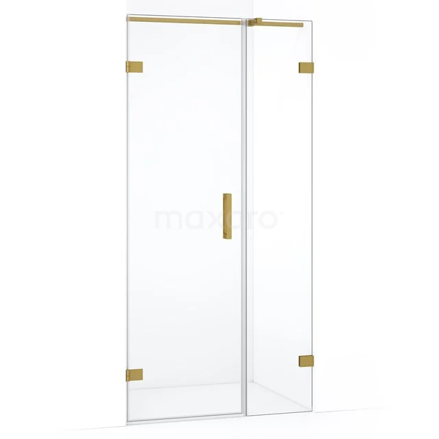 Diamond Shower door | 85 cm Gold Clear glass Pivot door DDC210603320GG
