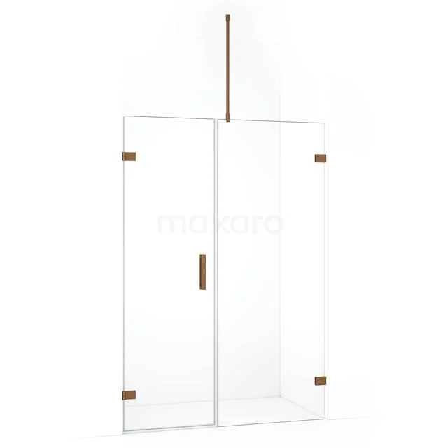 Duschtür Diamond DDC210607720KP Glas Duschwand mit goldfarbenen Akzenten und minimalistischem Design, perfekt für ein modernes Badezimmer.