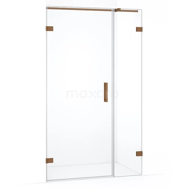 Diamond Douchedeur | 105 cm Koper Helder glas Draaideur DDC210803320KP