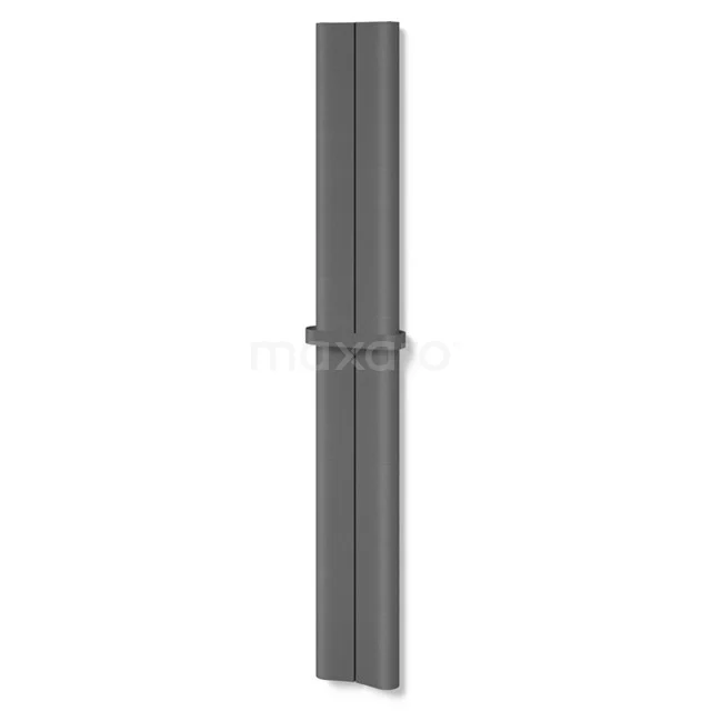 Carme Design radiator | 24.5x180 cm Dark grey 526 W att Aluminium Central heating DR62_0218RDT Matt black aluminium handheld shower slide bar with sleek design, perfect for a modern bathroom.