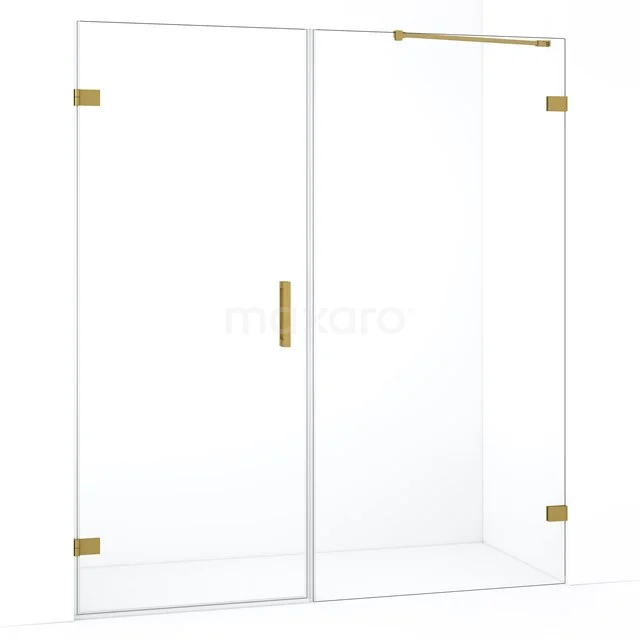 Diamond Douchedeur | 155 cm Goud Helder glas Draaideur DDC210709220GG