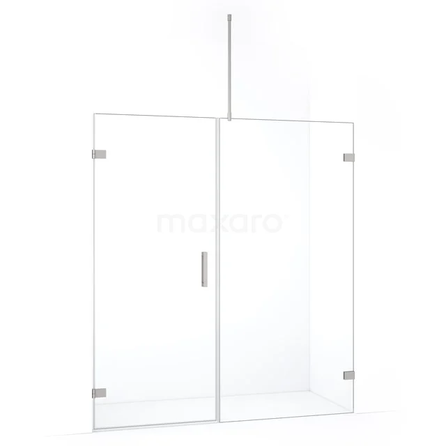 Douchewand met helder glas, minimalistisch design, inclusief roestvrijstalen profiel. Perfect voor een moderne badkamer.