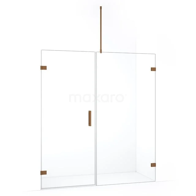 Diamond Douchedeur | 165 cm Koper Helder glas Draaideur DDC210809720KP