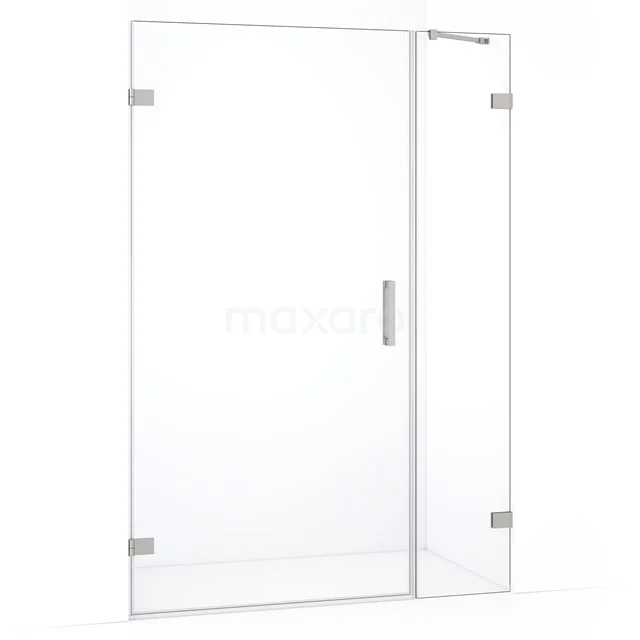 Glazen douchewand met deur, transparant gehard glas, minimalistisch design, ideaal voor een moderne badkamer.