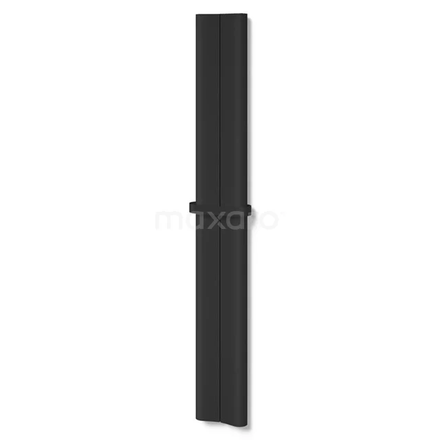 Carme Design radiator | 24.5x180 cm Matte black 526 W att Aluminium Central heating DR62_0218SBT Black vertical design radiator with slim shape, ideal for modern bathrooms.