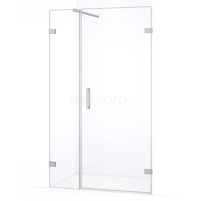 Diamond Shower door | 115 cm Chrome Clear glass Pivot door DDC220804120C