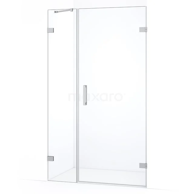 Diamond Shower door | 115 cm Chrome Clear glass Pivot door DDC220804220C
