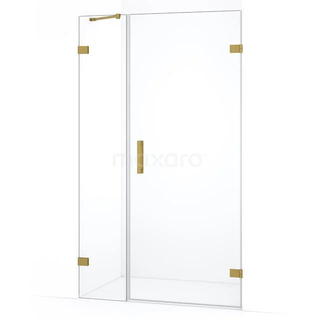 Diamond Shower door | 115 cm Gold Clear glass Pivot door DDC220804220GG