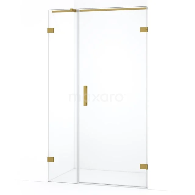 Diamond Shower door | 135 cm Gold Clear glass Pivot door DDC220905320GG