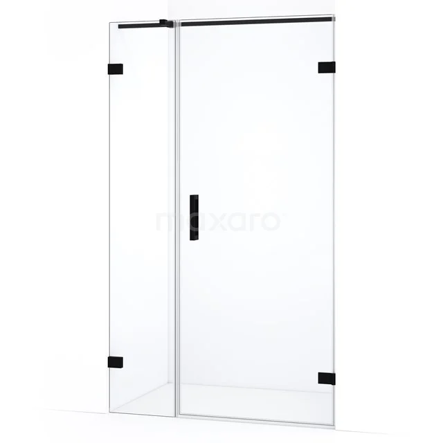 Diamond Shower door | 135 cm Matte black Clear glass Pivot door DDC220905320MB