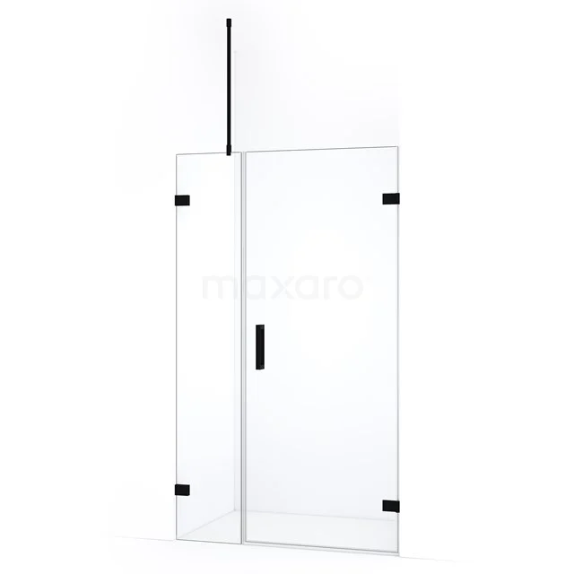 Diamond Shower door | 105 cm Matte black Clear glass Pivot door DDC220803720MB