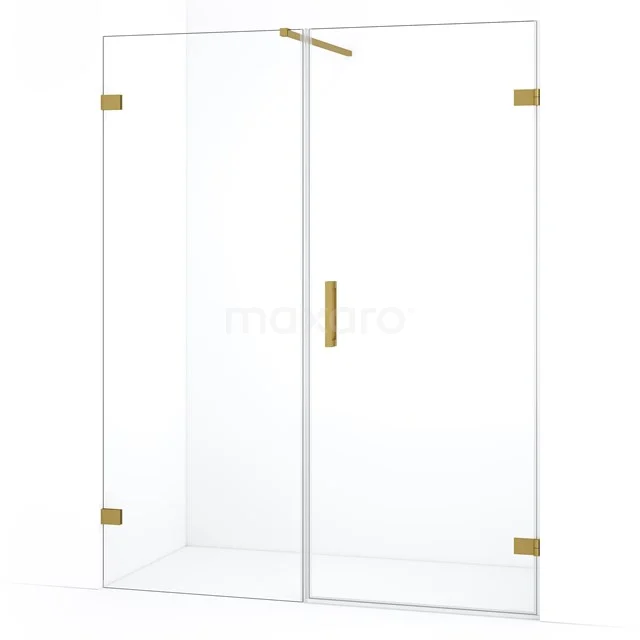 Diamond Douchedeur | 135 cm Goud Helder glas Draaideur DDC220707120GG