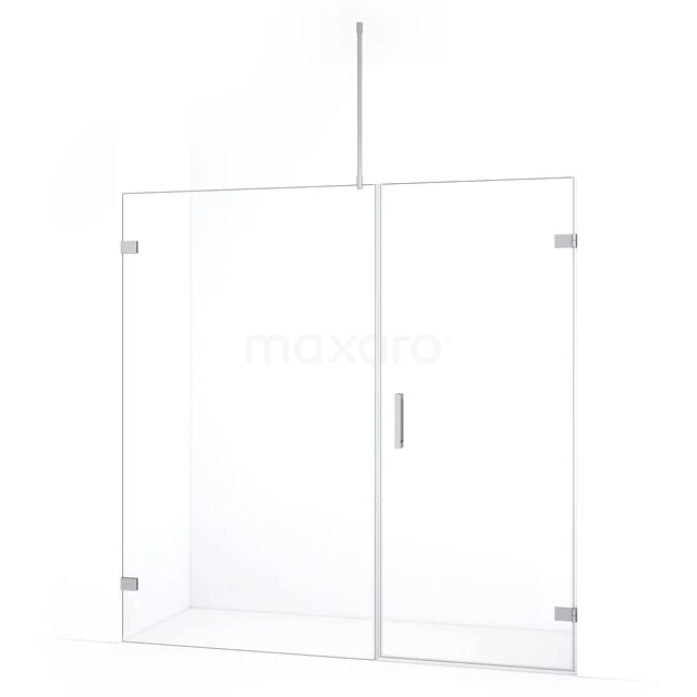 Diamond Shower door | 195 cm Chrome Clear glass Pivot door DDC220812720C