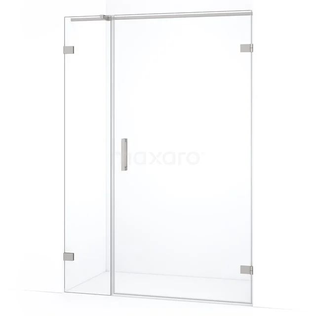 Diamond Shower door | 135 cm Stainless steel Clear glass Pivot door DDC221004320BR