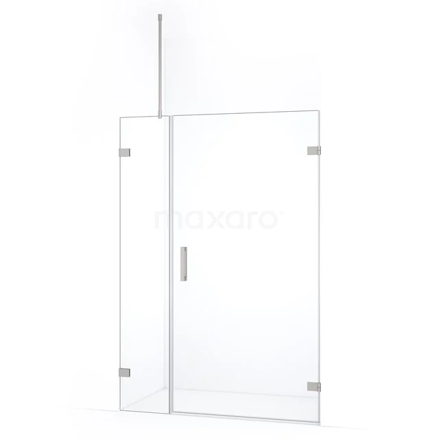Diamond Duschtür | 125 cm Edelstahl Klarglas Drehtür DDC220904720BR Glas Duschwand mit Türscharnier, klares Sicherheitsglas, eleganter Edelstahl-Finish, ideal für ein modernes Badezimmer.