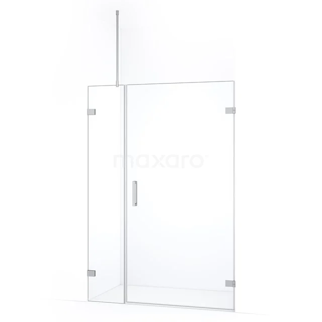 Diamond Shower door | 135 cm Chrome Clear glass Pivot door DDC221004720C