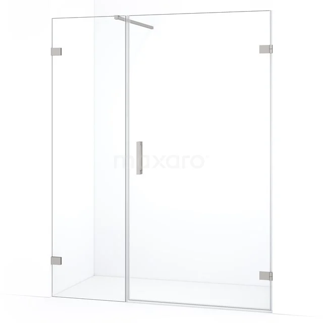 Diamond Shower door | 155 cm Stainless steel Clear glass Pivot door DDC221006120BR
