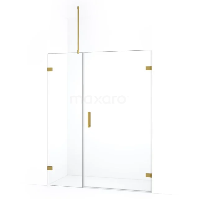 Diamond Shower door | 155 cm Gold Clear glass Pivot door DDC221006720GG