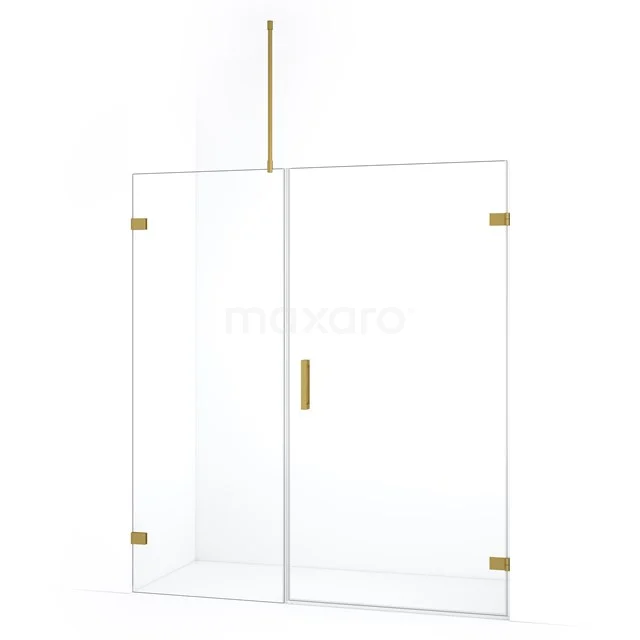 Diamond Shower door | 175 cm Gold Clear glass Pivot door DDC221008720GG
