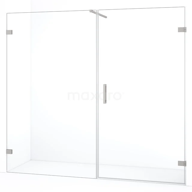 Diamond Shower door | 205 cm Stainless steel Clear glass Pivot door DDC221011120BR