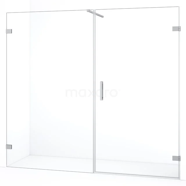 Diamond Shower door | 205 cm Chrome Clear glass Pivot door DDC221011120C