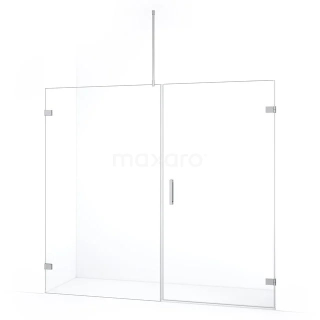 Diamond Duschtür | 205 cm Chrom Klarglas Drehtür DDC220912720C Glas Duschwand mit Tür, Klarglas, minimalistisches Design, geeignet für moderne Bäder, einschließlich metallischem Haltegriff.