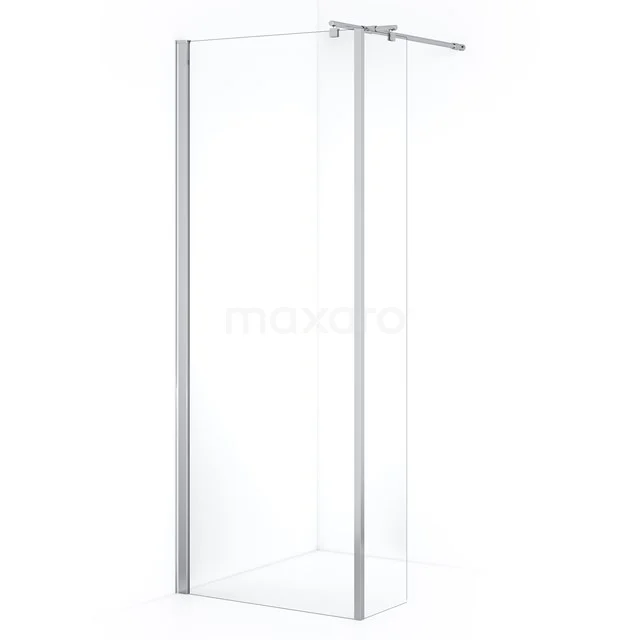 Zircon Comfort Walk-in shower | 70 cm Chrome Clear glass Fixed wall with side panel GH-0703013