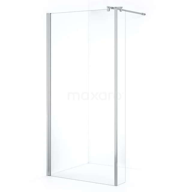Begehbare Dusche mit Seitenwand Zircon Comfort 90cm aus klarem Sicherheitsglas Chrom GH-0902013 Duschwand aus Klarglas mit Aluminiumprofilen, modernes Erscheinungsbild, ideal für eine stilvolle Badezimmergestaltung.