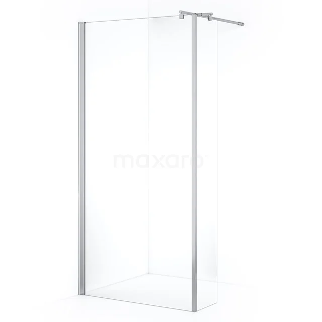 Zircon Comfort Walk-in shower | 90 cm Chrome Clear glass Fixed wall with side panel GH-0903013