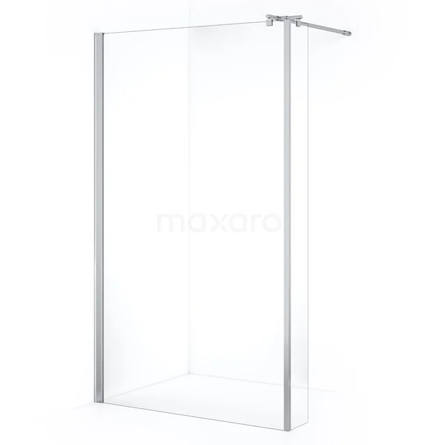 Strakke Glaskabine mit Aluminiumprofil, ideal für ein modernes Badezimmer.