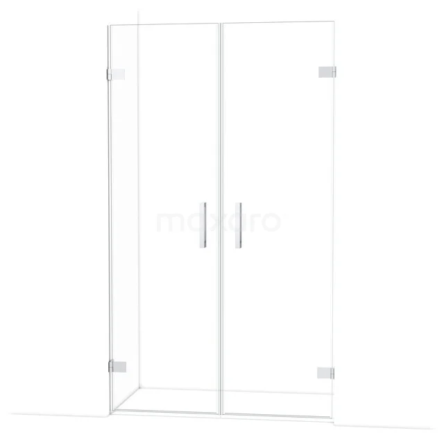 Glas Duschtür mit Scharnieren, transparentem Sicherheitsglas, stilvoll und geeignet für moderne Bäder.