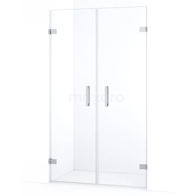 Diamond Shower door | 115 cm Chrome Clear glass Pivot door DDE2060620C