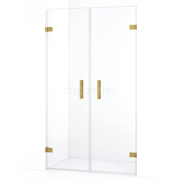 Diamond Shower door | 115 cm Gold Clear glass Pivot door DDE2060620GG