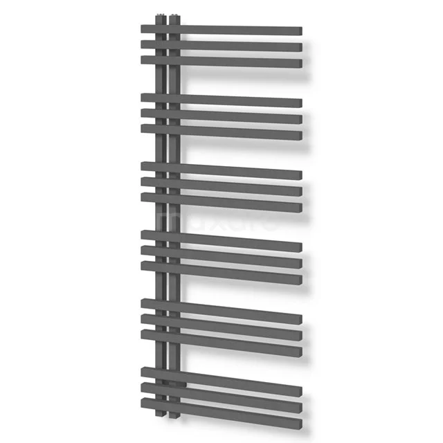 Kepler Handdoekradiator | 55x130 cm Donkergrijs 1001 Watt Aluminium Centrale verwarming DR63_0513RDN