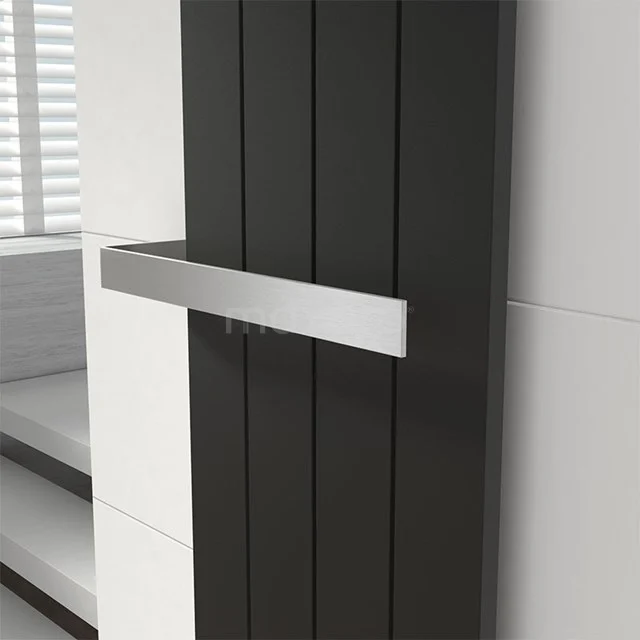 Towel rail Design radiator Stainless steel Brushed Steel Straight DRA15RM