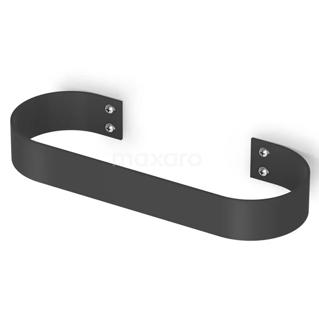 Handtuchhalter Design-Heizkörper Matt Schwarz DRA17SB Matte schwarze Handtuchhalter aus gebogenem Metall, minimalistisches Design, ideal als modernes Badezimmeraccessoire.
