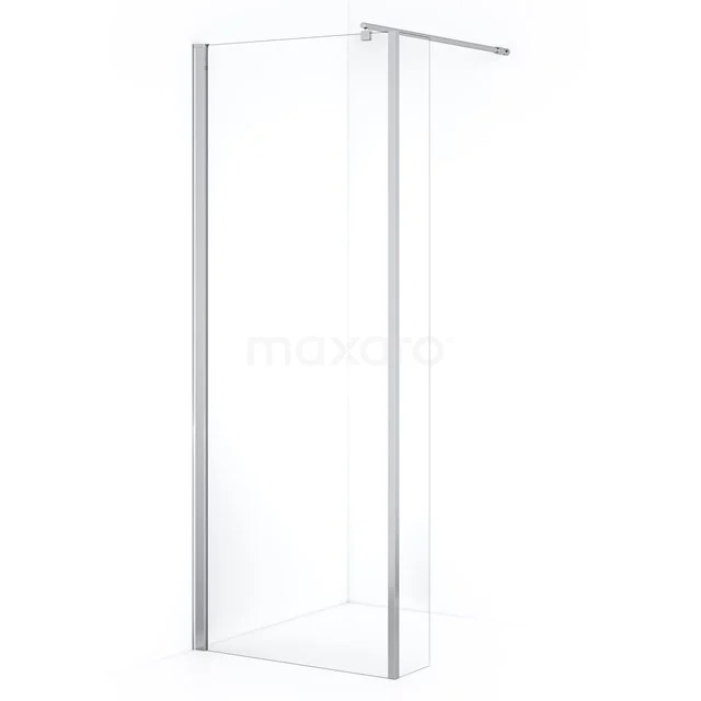 Zircon Comfort Walk-in shower | 70 cm Chrome Clear glass Fixed wall with side panel GH-0702011
