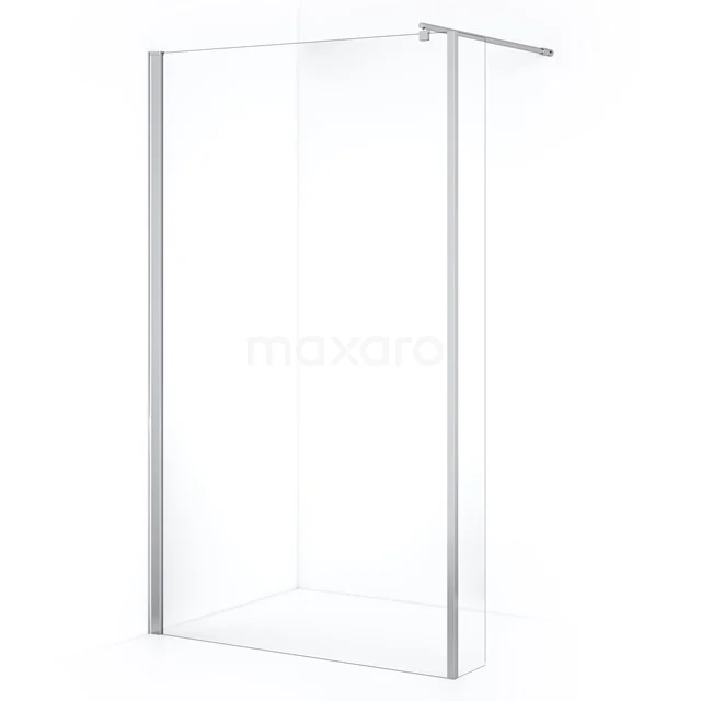 Zircon Comfort Walk-in shower | 110 cm Chrome Clear glass Fixed wall with side panel GH-1102011