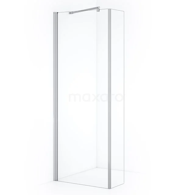 Zircon Comfort Walk-in shower | 70 cm Chrome Clear glass Fixed wall with side panel GH-0703012