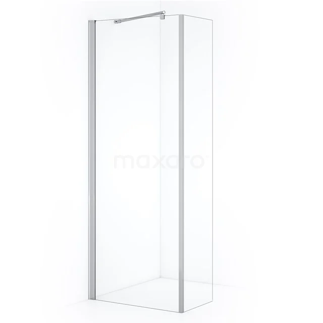Zircon Comfort Walk-in shower | 70 cm Chrome Clear glass Fixed wall with side panel GH-0704012