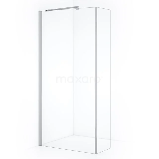 Zircon Comfort Walk-in shower | 90 cm Chrome Clear glass Fixed wall with side panel GH-0904012