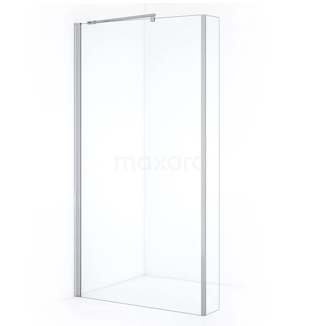 Zircon Comfort Inloopdouche | 100 cm Chroom Helder glas Vaste wand met zijwand GH-1002012