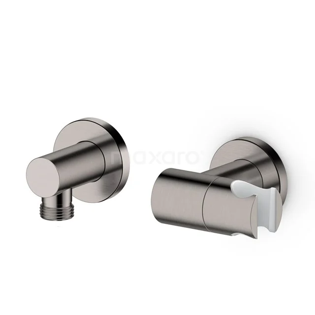 Handbrausehalter Radius Steel, Wandhalterung, Edelstahl 55.156.870BRNS Matte Nickel Wandarmatur, modernes Design, ideal für minimalistische Badezimmerstil, mit langlebiger Oberfläche.